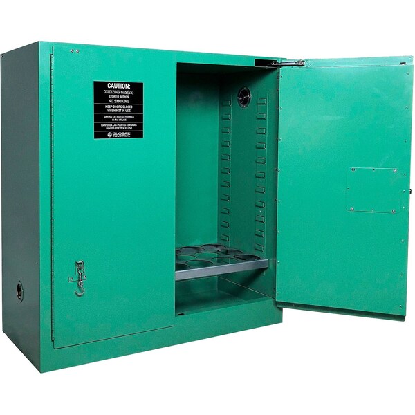 Global Industrial Vertical Medical Gas Cabinet, D & E Cylinder, 24 Cylinder, Self Close - 288172