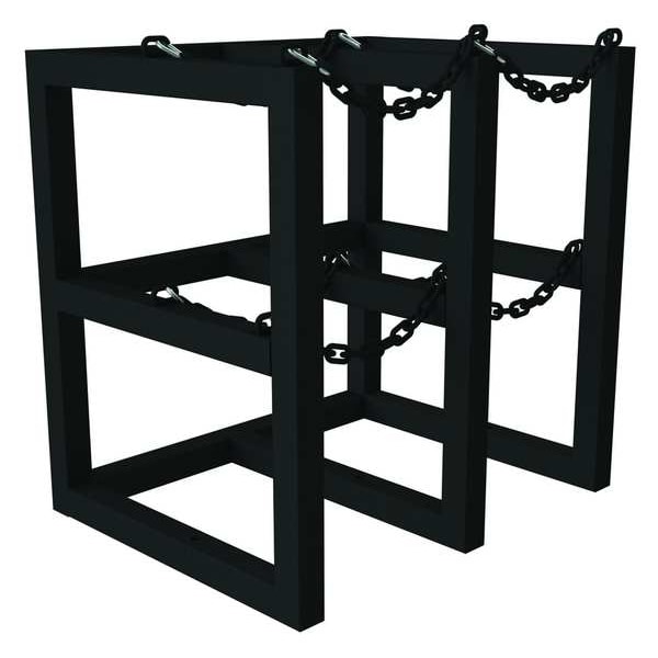 Durham Mfg Gas Cylinder Rack, Steel Tubing, 24" D - GCRV-302430-08T