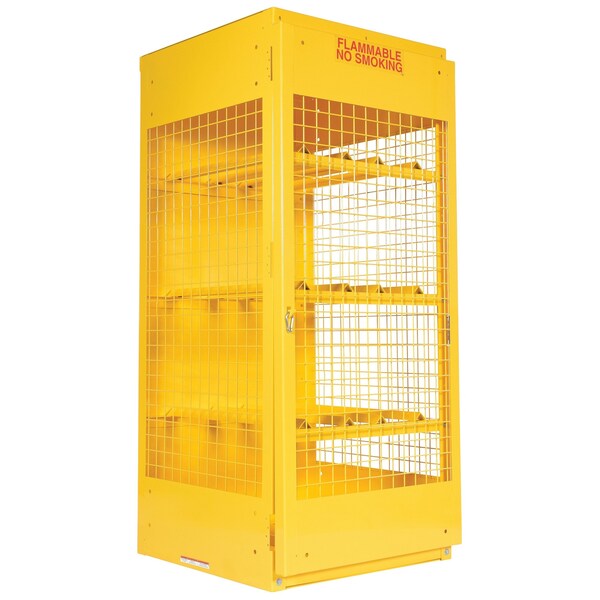 Vestil Yellow Cylinder Cabinet Horizontal 8 Cylinder Capacity - CYL-H-8