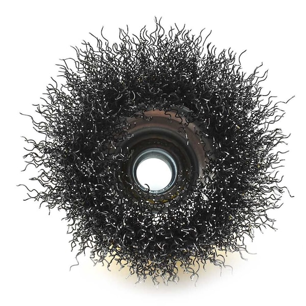 Superior Steel 6" Wire Cup Brush, 5/8-11 Thread - Crimped Wire 4500 RPM - S1826