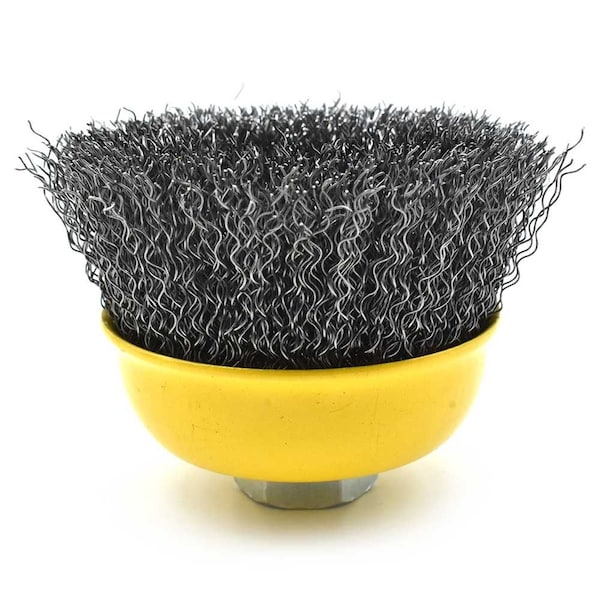 Superior Steel 6" Wire Cup Brush, 5/8-11 Thread - Crimped Wire 4500 RPM - S1826