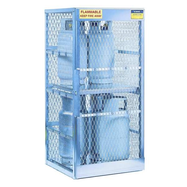 Justrite Gas Cylinder Cabinet, 30x65, Capacity 8 - 23010