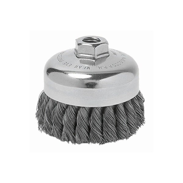 Metabo Wire Wheel 3-1/2" x 5/8-11" Cup .023 Carbon Knot - 655202000