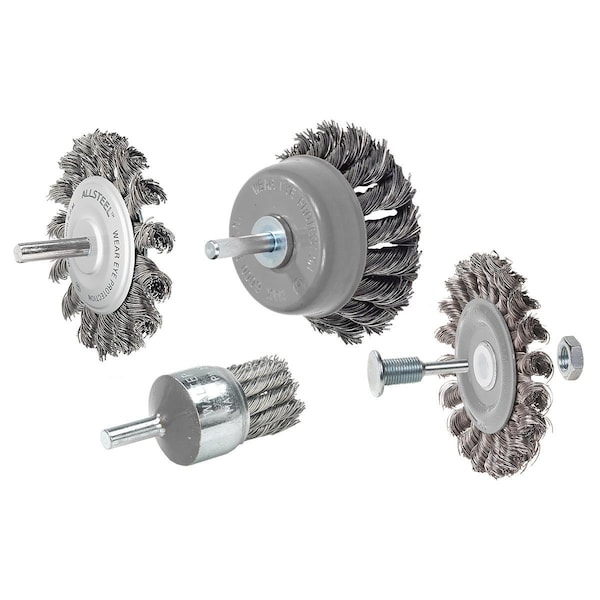 Walter Surface Technologies Allsteel 3 in. Mounted Wheel Cup Brush - 09C370