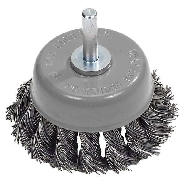Walter Surface Technologies Allsteel 3 in. Mounted Wheel Cup Brush - 09C370