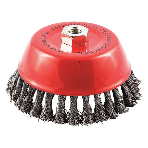 Zoro Select Cup Brush, Wire 0.014" dia., Carbon Steel - 66254442985