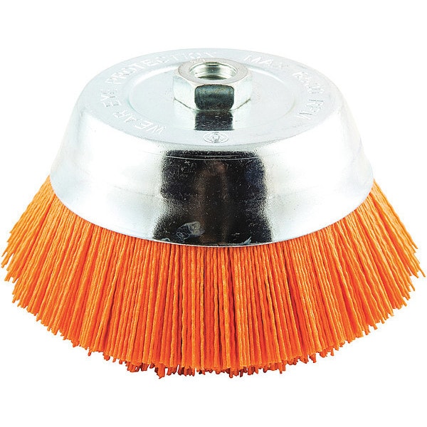 Zoro Select Cup Brush, Wire 0.040" dia., Nylon - 66254442949