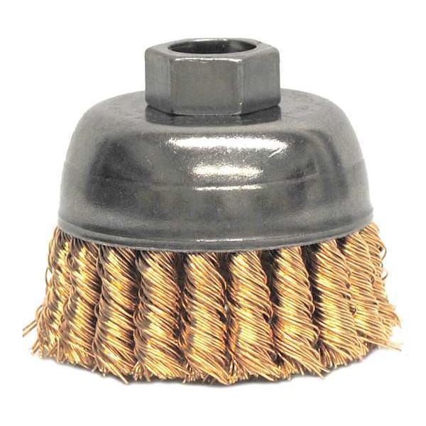 Weiler Single Row Knot Wire Cup Wire Brush, 2-3/4" - 93810