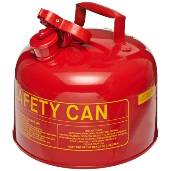 House Safety Can, Metal, 2.5 gal, Red, Flammables - HO3290818