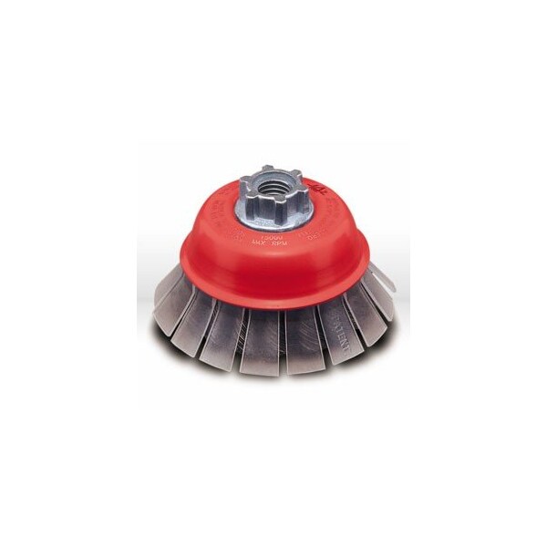 Jaz Twist Knot Wire Cup Brush, Protective Guard, 2-3/4", .020", Steel, Bulk - 72950