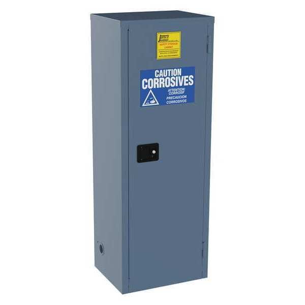 Jamco Corrosives Safety Cabinet, 24 gal, 3 Shelves, Steel, 23 in W x 65 in H x 18 in D, Blue - CK24BP