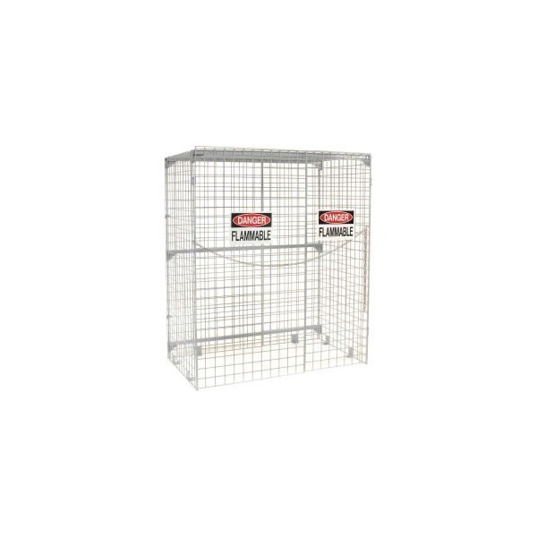 Global Equipment Vertical 28 Cylinder Storage Cabinet, Manual Close - 116211