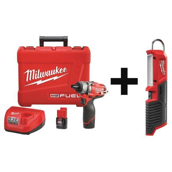 Milwaukee Tool Cordless Screwdriver Kit, Li-Ion Battery - 2402-22, 2351-20