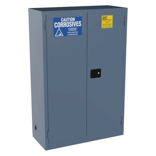 Jamco Corrosives Safety Cabinet, 45 gal, 2 Shelves, Steel, 43 in W x 65 in H x 18 in D, Blue - CL45BP