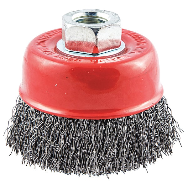Zoro Select Crimped Wire Cup Brush, 1" L Trim - 66252838856