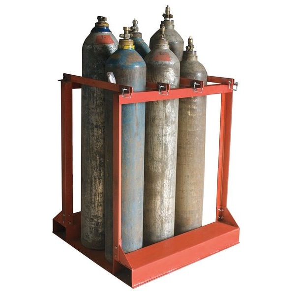Zoro Select Gas Cylinder Rack, Capacity 6 Cylinders - 39J514