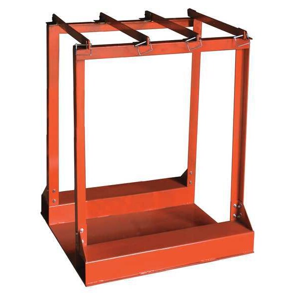 Zoro Select Gas Cylinder Rack, Capacity 6 Cylinders - 39J514