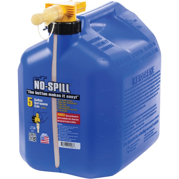 No-Spill NO-SPILL Blue 5 Gallon No Spill Fast Flow Portable Fuel Can - Professional Quality - 765-106