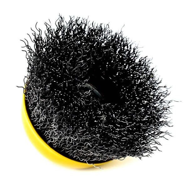 Superior Steel 3" Wire Cup Brush, 5/8-11 Thread - Crimped Wire 12500 RPM - S1823