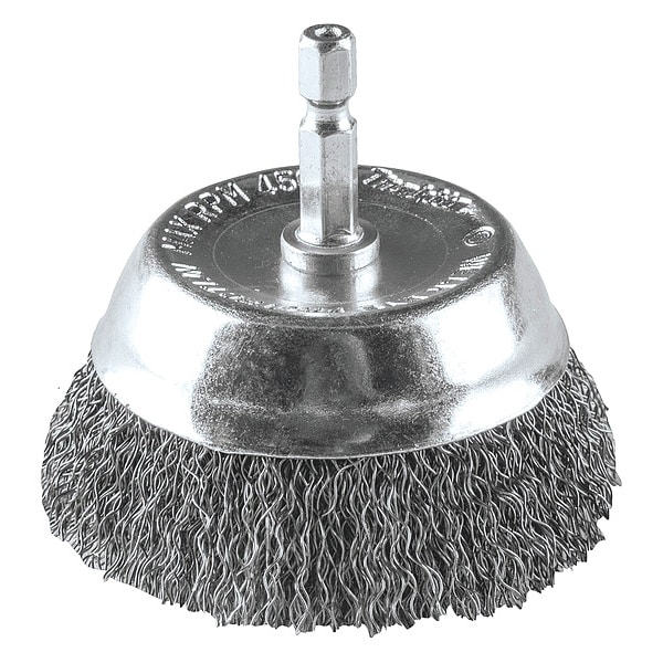 Makita 3" Crimped Wire Cup Brush, 1/4" Hex Shank - B-63080