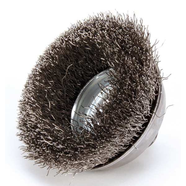 Weiler Crimped Wire Cup Wire Brush, 3-1/2" - 93436