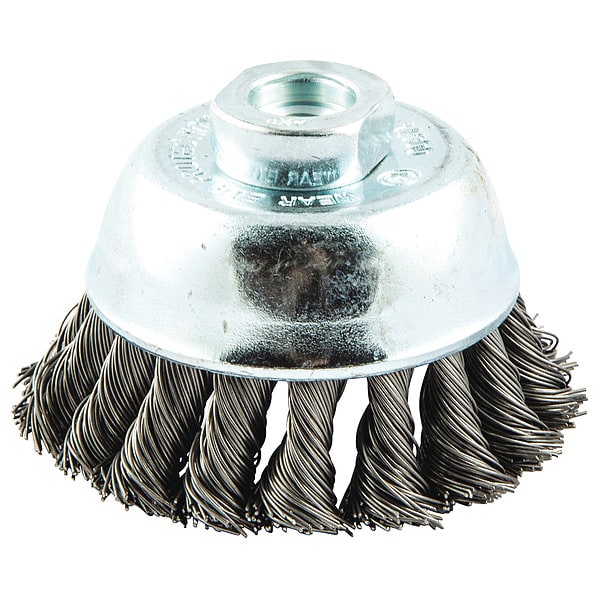 Zoro Select Cup Brush, Wire 0.020" dia., Carbon Steel - 66254443317