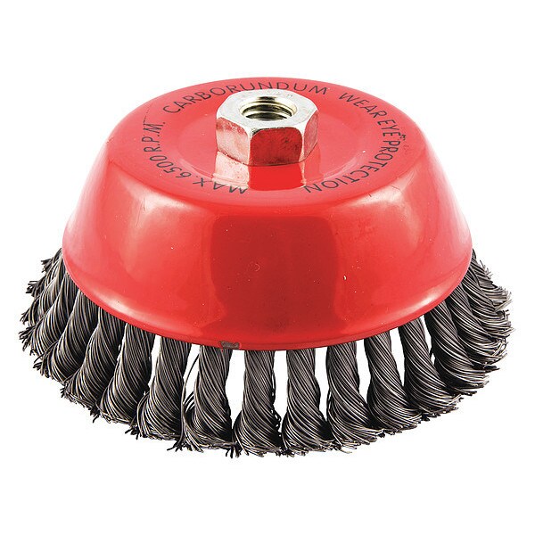 Zoro Select Cup Brush, Wire 0.020" dia., Carbon Steel - 66254442956
