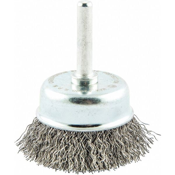 Zoro Select Cup Brush, Wire 0.012" dia., Carbon Steel - 66254442963