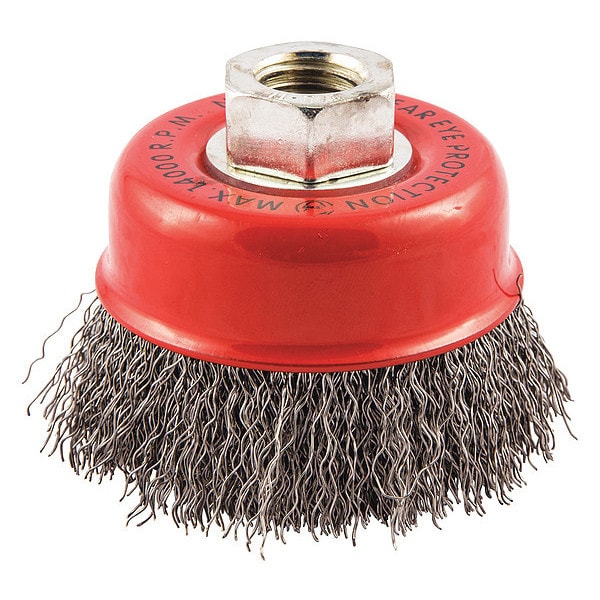 Zoro Select Cup Brush, Arbor Hole Mount, 13/16" L Trim - 66252839076