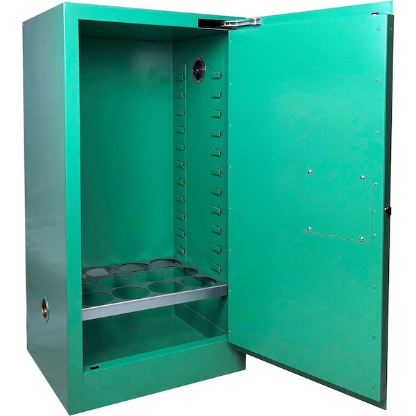 Global Industrial Vertical Medical Gas Cabinet, D & E Cylinder, 12 Cylinder, Self Close - 288170