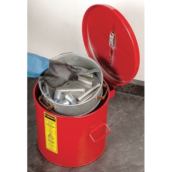 Justrite Wash Tank Can, Basket, Benchtop, 2 gal. - 27712