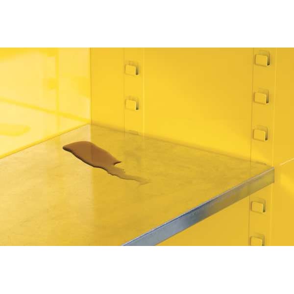 Justrite Flammables Safety Cabinet, 30 gal, 1 Shelves, Steel, 43 in W x 44 in H x 18 in D, Gray - 893003