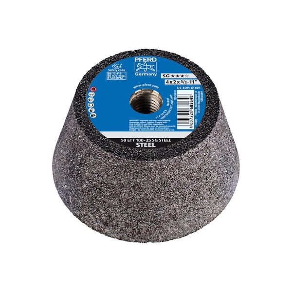 Pferd Cup Wheel, Steel, Black, Al/Oxd, 4 - 61801