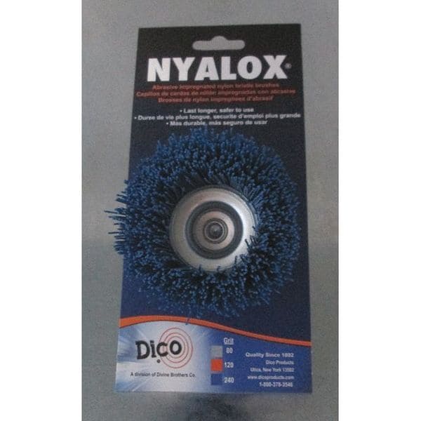Nyalox By Dico Nyalox Cup Brush, 240 Grit, Blue, 2 1/2" - 7200007