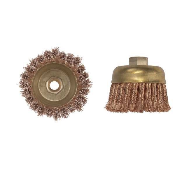 Ampco Safety Tools Nonsparking Knot Wire Cup Wire Brush, 6" - CB-60-KT