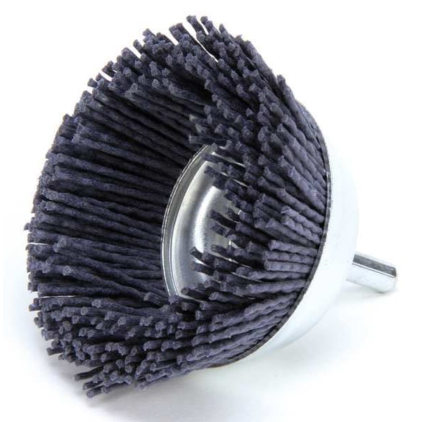 Weiler Cup Wire Brush, 3", 1/4", 4, 500 RPM - 36453