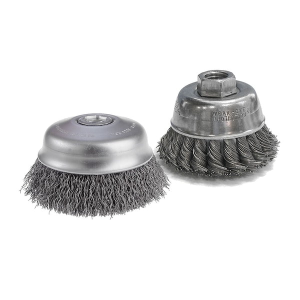 Cgw Abrasives Cup Brush, Carbon, 5/8-11In AH, 2-3/4In - 60060