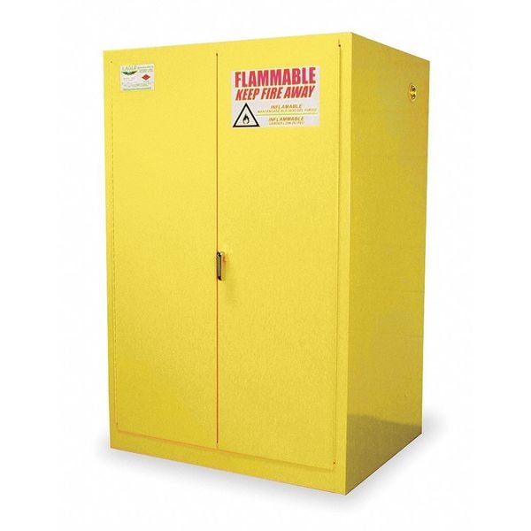 Eagle Mfg Hazmat Safety Cabinet, 60 gal [(2) 30-gal Drums], 1 Shelves, Steel, 43 in W x 65 in H x 34 in D - HAZ1992X