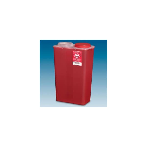 Ppi Plasti-Products 14-Quart Big Mouth Sharps Container, Red, Case of 10 - 146014