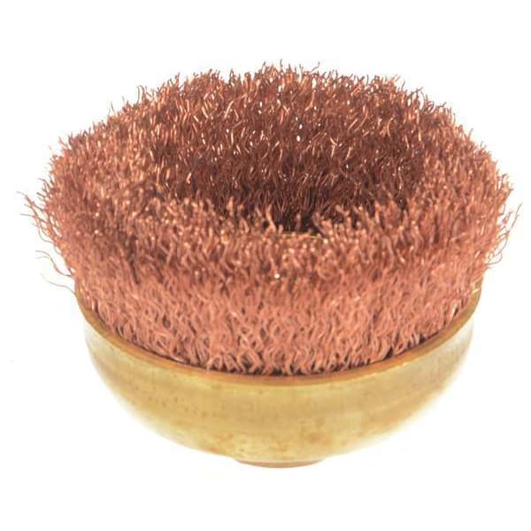 Ampco Safety Tools Crimped Wire Cup Wire Brush, 3", 0.014" - CB-30-CT