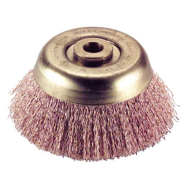 Ampco Safety Tools Crimped Wire Cup Wire Brush, 3", 0.014" - CB-30-CT