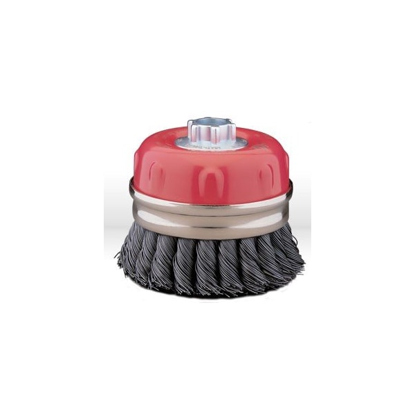 Jaz Twist Knot Wire Cup Brush, 4", .020", Steel - 54052