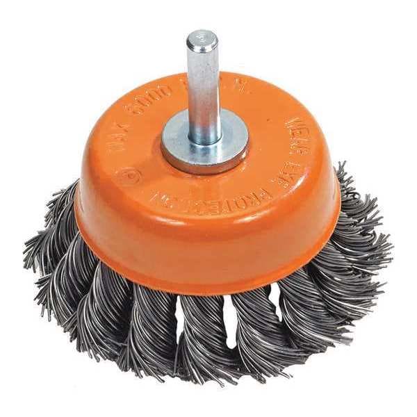 Walter Surface Technologies Cup Brush, 0.020" Dia., 12,000 RPM - 13C370
