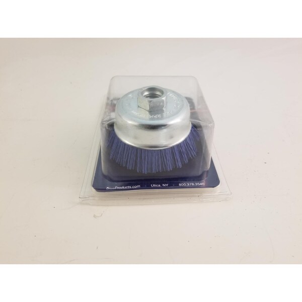 Dico Dico Nyalox 2.5 in. D X 1/4 in. X 1/4 in. D Crimped Nylon Mandrel Mounted Cup Brush 4500 rpm 1 pc - 541-786-2-1/2
