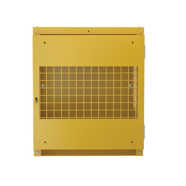 Vestil Yellow Cylinder Storage Vertical 4 Cylinder Capacity Knock Down - CYL-V-4-KD