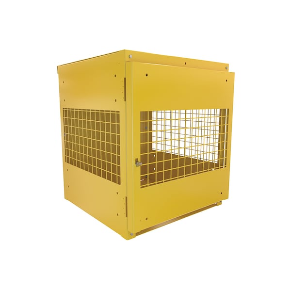 Vestil Yellow Cylinder Storage Vertical 4 Cylinder Capacity Knock Down - CYL-V-4-KD