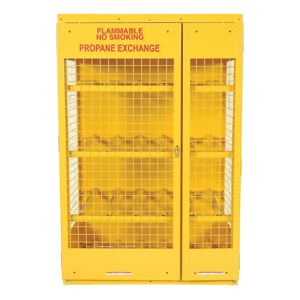 Vestil Yellow Cylinder Cabinet Horizontal 12 Cylinder Capacity - CYL-H-12