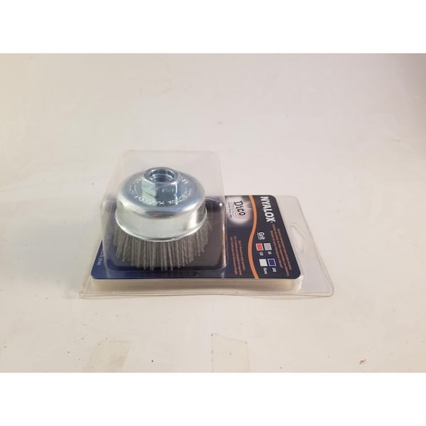 Dico Dico Nyalox 3 in. D X 5/8-11 in. X 1/4 in. D Crimped Nylon Mandrel Mounted Cup Brush 12500 rpm 1 pc - 7200004