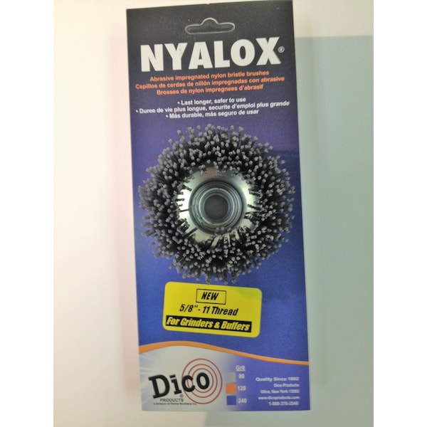 Dico Dico Nyalox 3 in. D X 5/8-11 in. X 1/4 in. D Crimped Nylon Mandrel Mounted Cup Brush 12500 rpm 1 pc - 7200004