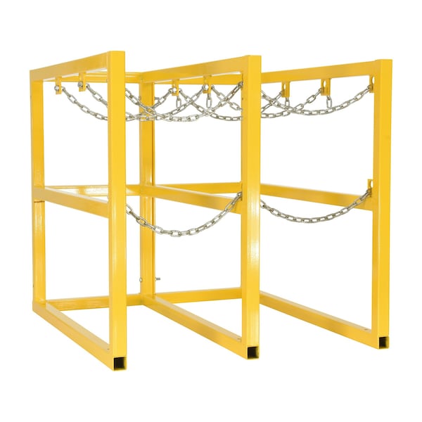 Vestil Yellow Cylinder Barricade Extension Rack 3 Cylinder Capacity - CYL-FMSR-3-EXT